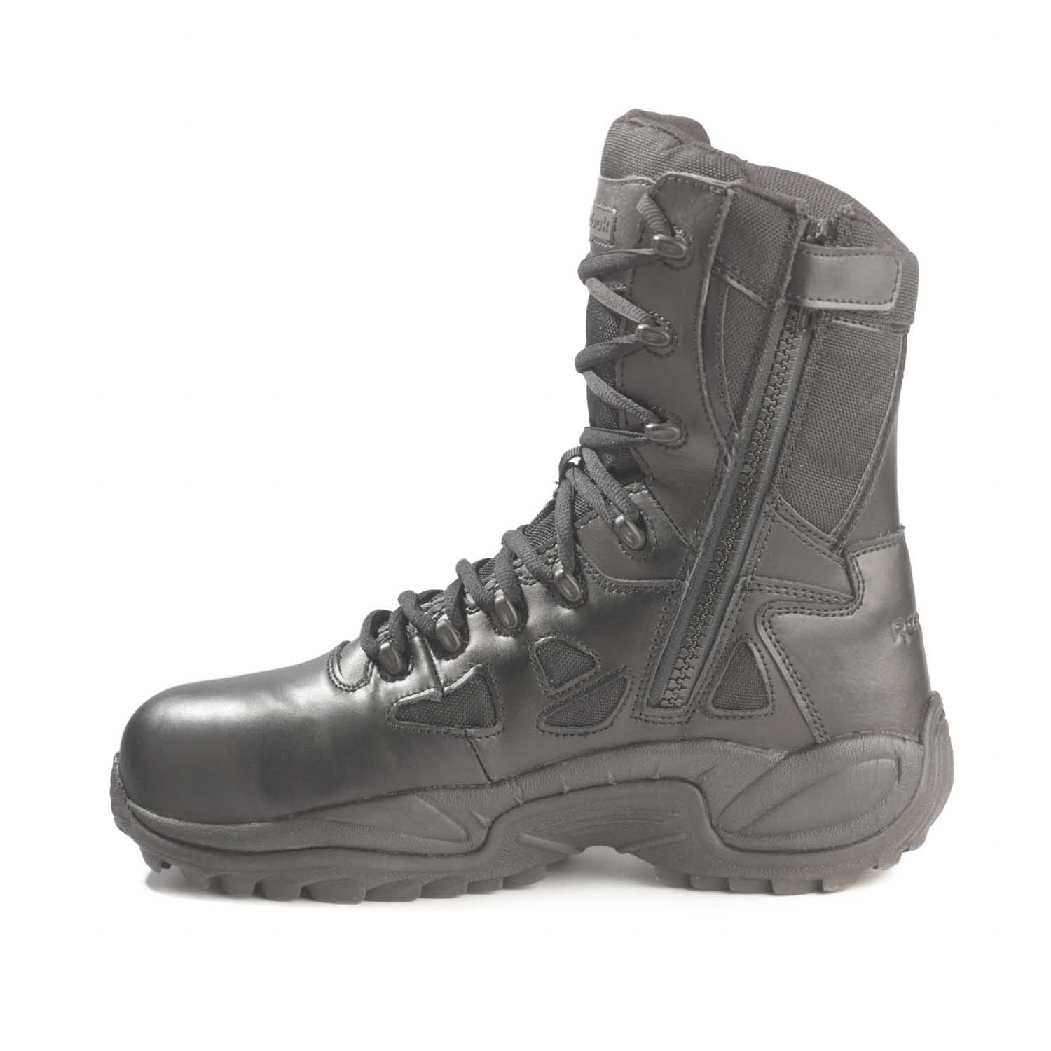 reebok stealth composite toe side zipper boots