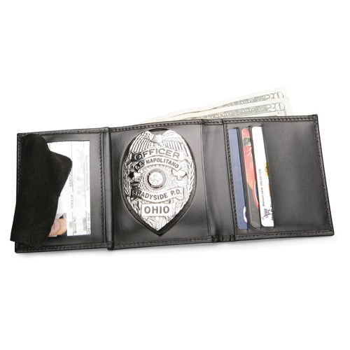 Galls Tri-fold Leather Compact Size Police Badge Wallet