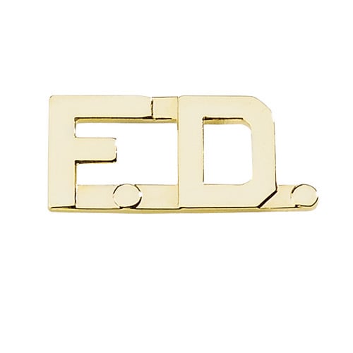 Blackinton Fire Department F.D. Collar Brass