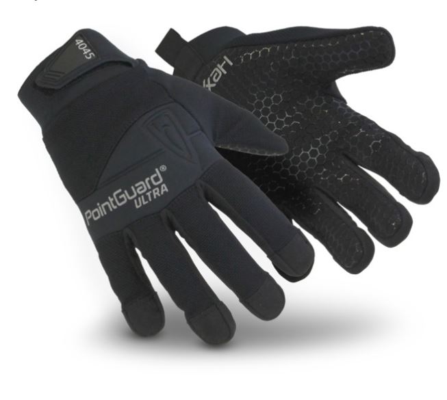 black leather cop gloves police short and thin leather gloves