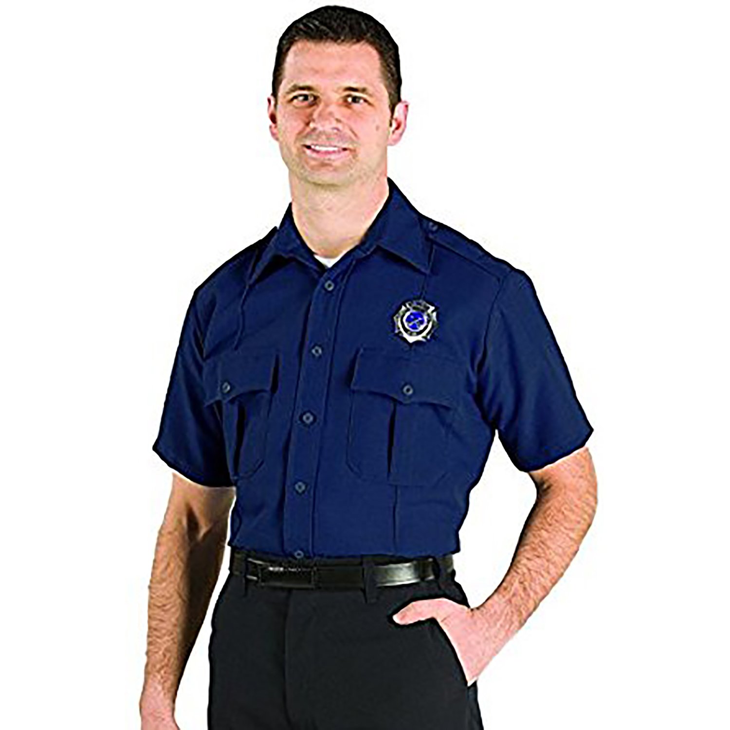 Topps Safety Apparel Navy FireWear Flame Resistant Short Sle