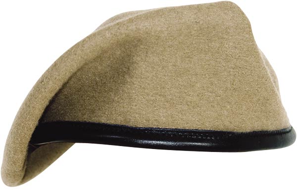 BasicApparel Tan Military Beret | Military Headwear